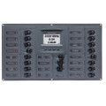 BEP AC Circuit Breaker Panel w\/Digital Meters, 16SP 2DP AC120V ACSM Stainless Steel Horizontal [900-AC4-ACSM-110]