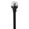 Attwood LightArmor Plug-In All-Around Light - 12" Black Pole - Black Horizontal Composite Base w\/Adapter [5558-P12A7]