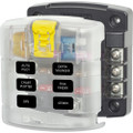 Blue Sea 5028 ST Blade Fuse Block w\/ Cover - 6 Circuit without Negative Bus [5028]