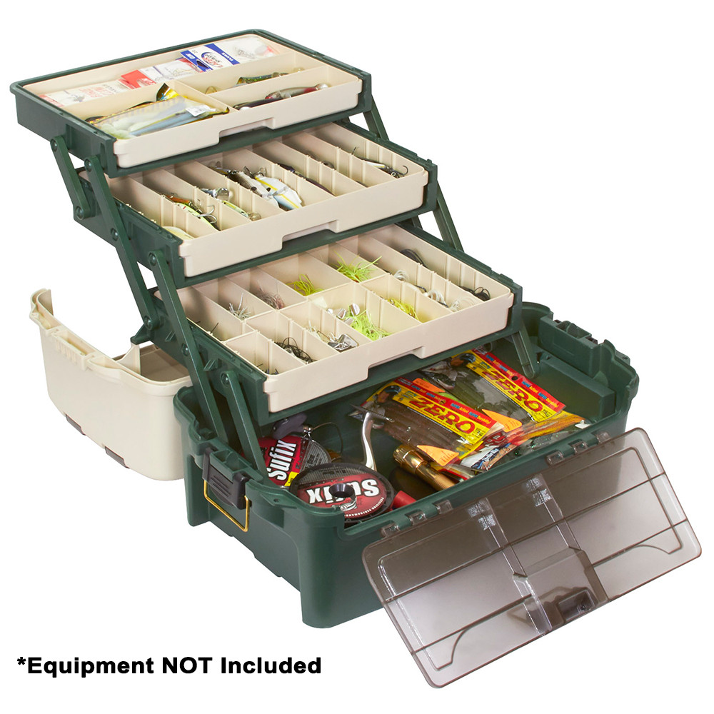  Plano 3-Drawer Tackle Box, Green Metallic/Beige, Premium  Tackle Storage, Large (737-002) : Fishing Tackle Boxes : Sports & Outdoors