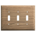 Whitecap Teak 3-Toggle Switch\/Receptacle Cover Plate [60179]