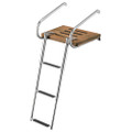 Whitecap Teak Swim Platform w\/3-Step Telescoping Ladder f\/Boats w\/Inboard\/Outboard Motors [68906]