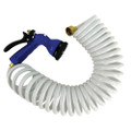 15 White Coiled Hose w\/Adjustable Nozzle [P-0440]