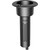 Mate Series Plastic 0 Rod  Cup Holder - Drain - Round Top - Black [P1000DB]