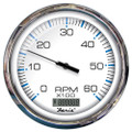 Faria 5" Tachometer w\/Digital Hourmeter (6000 RPM) Gas (Inboard) Chesapeake White w\/Stainless Steel [33863]