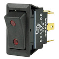 Cole Hersee Sealed Rocker Switch w\/Small Round Pilot Lights SPDT On-Off-On 4 Blade [58327-06-BP]