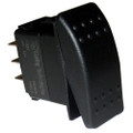 Paneltronics DPDT ON\/OFF\/ON Waterproof Contura Rocker Switch - Black [001-455]