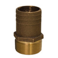 GROCO 3\/4" NPT x 1" Bronze Full Flow Pipe to Hose Straight Fitting [FF-750]