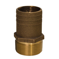GROCO 1" NPT x 1-1\/8" Bronze Full Flow Pipe to Hose Straight Fitting [FF-1125]