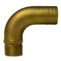 GROCO 3\/4" NPT x 1" ID Bronze Full Flow 90 Elbow Pipe to Hose Fitting [FFC-750]