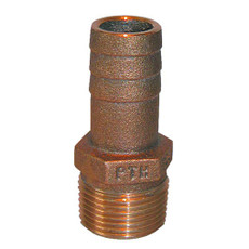 GROCO 1\/2" NPT x 1\/2" or 5\/8" ID Bronze Pipe to Hose Straight Fitting [PTH-5062]