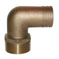 GROCO 3\/4" NPT x 3\/4" ID Bronze 90 Degree Pipe to Hose Fitting Standard Flow Elbow [PTHC-750]
