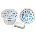 Poly-Planar MA-OC8 8" Round Waterproof Blue LED Lit Speaker - White [MA-OC8]