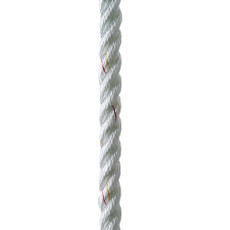 New England Ropes 3\/8" X 15 Premium Nylon 3 Strand Dock Line - White w\/Tracer [C6050-12-00015]