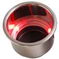 Sea-Dog LED Flush Mount Combo Drink Holder w\/Drain Fitting - Red LED [588071-1]