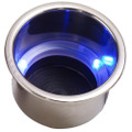 Sea-Dog LED Flush Mount Combo Drink Holder w\/Drain Fitting - Blue LED [588074-1]