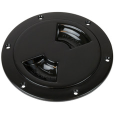 Sea-Dog Quarter-Turn Smooth Deck Plate w\/Internal Collar - Black - 8" [336385-1]