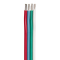Ancor Flat Ribbon Bonded RGB Cable 14\/4 AWG - Red, Light Blue, Green  White - 100 [160210]