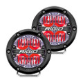 RIGID Industries 360-Series 4" LED Off-Road Fog Light Drive Beam w\/Red Backlight - Black Housing [36116]