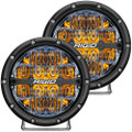 RIGID Industries 360-Series 6" LED Off-Road Fog Light Drive Beam w\/Amber Backlight - Black Housing [36206]