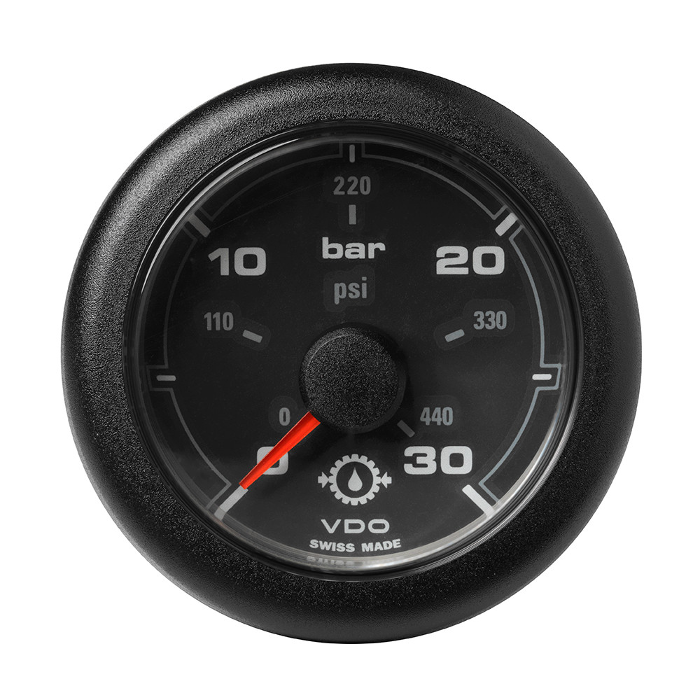 Electronic Oil Pressure Gauge Bar With Warning Spin Lock Mounting 52mm 4 Black 