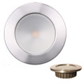 Lunasea ZERO EMI Recessed 3.5 LED Light - Warm White, Red w\/Brushed Stainless Steel Bezel - 12VDC [LLB-46WR-0A-BN]