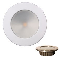 Lunasea ZERO EMI Recessed 3.5 LED Light - Warm White w\/White Stainless Steel Bezel - 12VDC [LLB-46WW-0A-WH]
