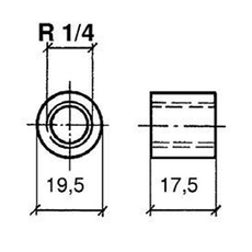 VDO Marine Pyrometer Sensor Threaded Bushing f\/Welding to Manifold f\/Thermocoupler Element [N03-320-266]