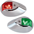 Perko LED Sidelights - Red\/Green - 12V - Chrome Plated Housing [0602DP1CHR]