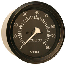 VDO Cockpit Marine 85mm (3-3\/8") Outboard Tachometer - Black Dial\/Bezel [333-11799]