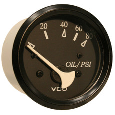VDO Cockpit Marine Oil Pressure Gauge - 80 PSI - Black Dial\/Bezel [350-11800]
