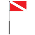 Mate Series Flag Pole - 36" w\/Dive Flag [FP36DIVE]