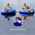 Aqua Leisure Supreme Lake Tube Hibiscus Pineapple Royal Blue w\/Docking Attachment [APL20458]