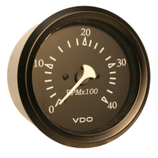 VDO Cockpit Marine 85MM (3-3\/8") Diesel Tachometer - 4000 RPM - Black Dial\/Bezel [333-11915]