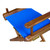 Whitecap Directors Chair w\/Blue Seat Covers - Teak [60041]