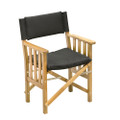 Whitecap Directors Chair II w\/Black Cushion - Teak [61051]
