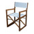 Whitecap Directors Chair w\/White Batyline Fabric - Teak [63061]
