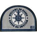 Marine Business Non-Slip WELCOME ON BOARD Half-Moon-Shaped Mat - Blue\/Grey [41220]