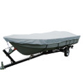 Carver Poly-Flex II Wide Series Styled-to-Fit Boat Cover f\/12.5 V-Hull Fishing Boats Without Motor - Grey [70112F-10]