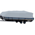 Carver Sun-DURA Styled-to-Fit Boat Cover f\/19.5 Pontoons w\/Bimini Top  Rails - Grey [77519S-11]