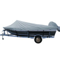 Carver Poly-Flex II Styled-to-Fit Boat Cover f\/19.5 Aluminum Boats w\/High Forward Mounted Windshield - Grey [79019F-10]
