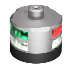 Lopolight Tri-Color Navigation  Anchor Light - Strobe Function  Windex Mount - 2nm - 30M Cable - Silver Housing [201-007G2SW-30M]