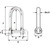 Wicahrd Self-Locking Long D Shackle - Diameter 5mm - 3\/16" [01212]