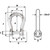 Wichard Self-Locking Bow Shackle - Diameter 12mm - 15\/32" [01246]