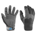 Mustang Traction Closed Finger Gloves - Grey\/Blue - Small [MA600302-269-S-267]
