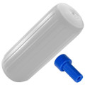 Polyform HTM-1 Hole Through Middle Fender 6.3" x 15.5" - White w\/Air Adapter [HTM-1-WHITE]