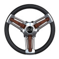 Schmitt  Ongaro Burano Wheel 14" 3\/4" Tapered Shaft Burl Polyurethane w\/Stainless Spoke Includes Center Cap\/Nut [PU105111-04R]