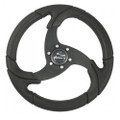 Schmitt  Ongaro Folletto 14.2" Wheel - Black Polished Polyurethane - 3\/4" Tapered Shaft w\/Black Center Cap [PU026104-R]