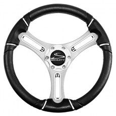Schmitt  Ongaro Torcello 14" Wheel - 04 Series - Polyurethane Wheel w\/Chrome Trim  Cap - Brushed Spokes - 3\/4" Tapered Shaft [PU043144-12]