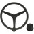 Uflex - V46 - 13.5" Stainless Steel Steering Wheel w\/Speed Knob  Chrome Nut - Black [V46B KIT]